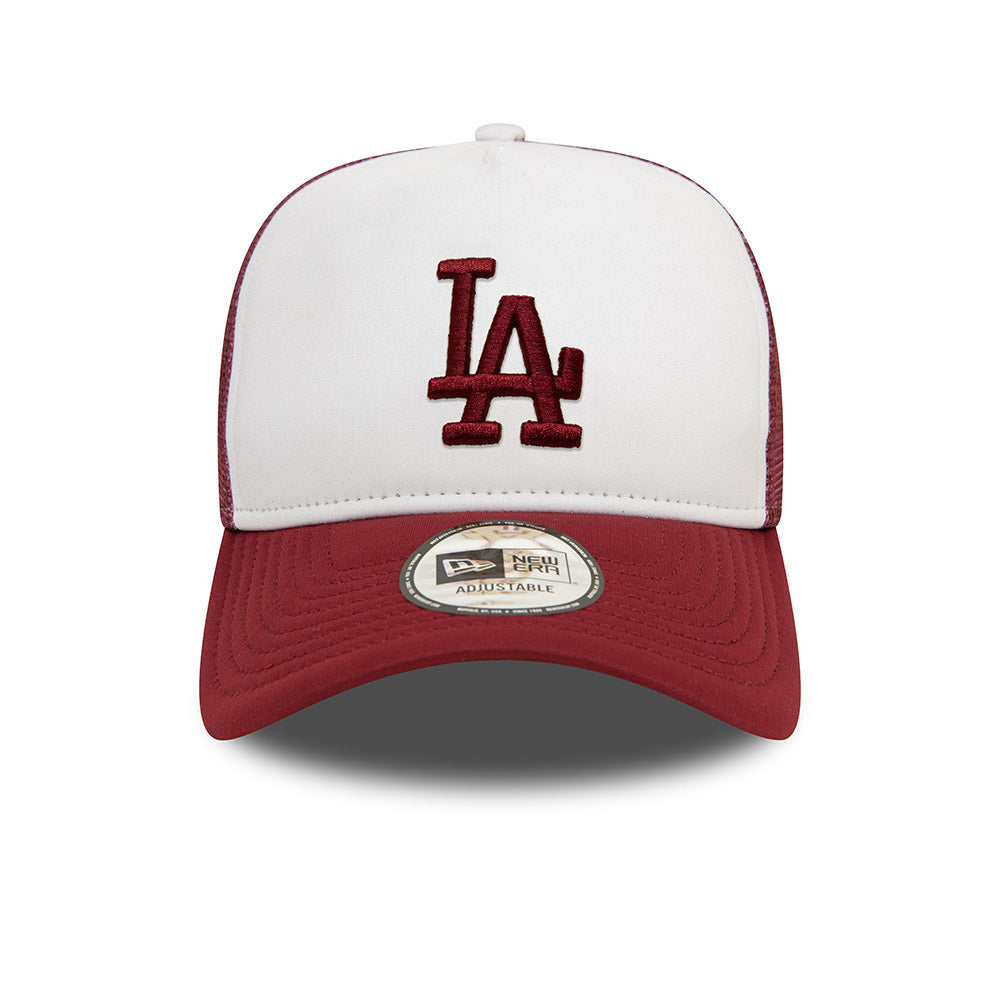 LA Dodgers Hat - MLB World Series Red Rust Foam Palette 9Forty A-Frame Trucker Snapback - New Era